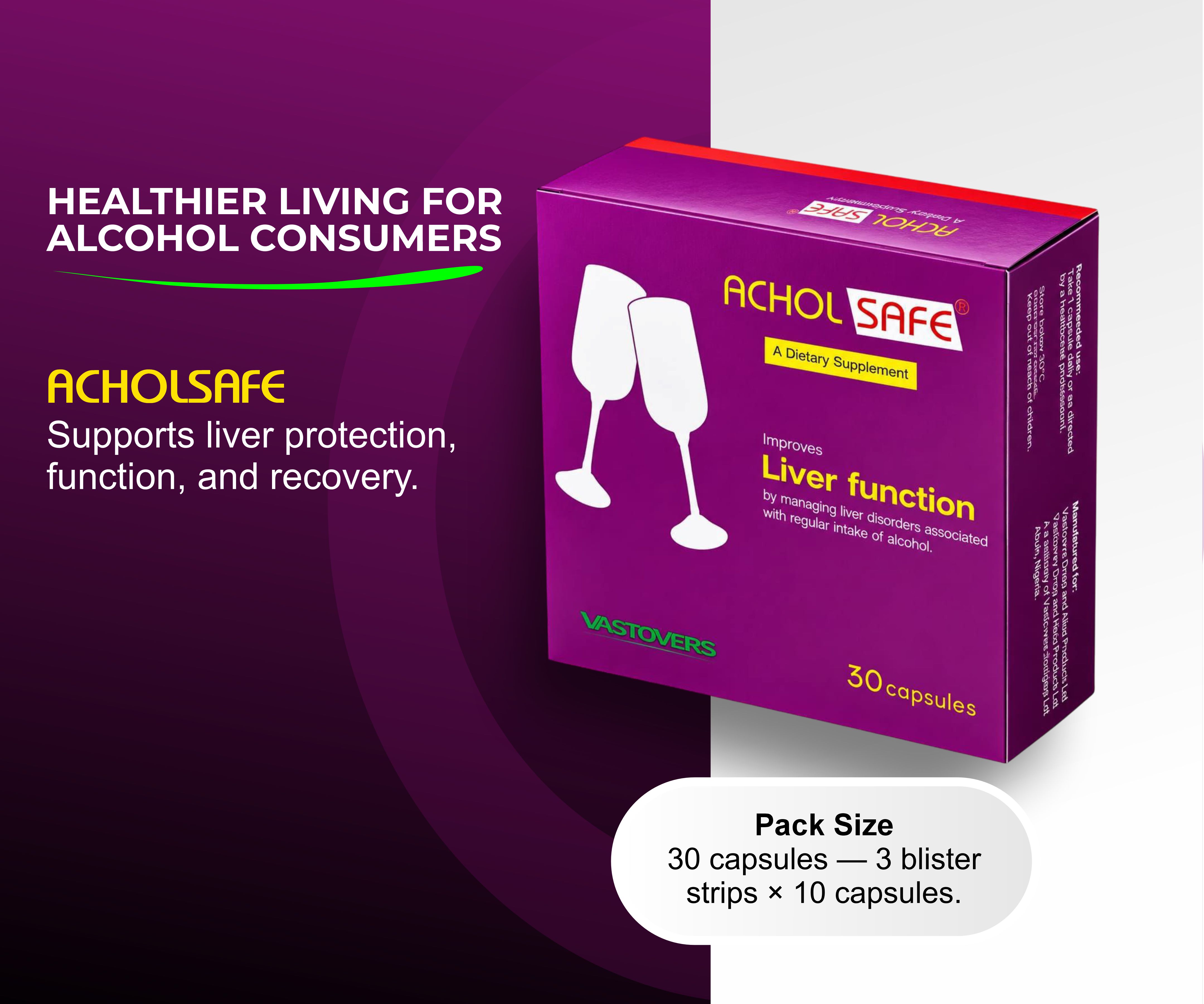 Acholsafe liver health supplement