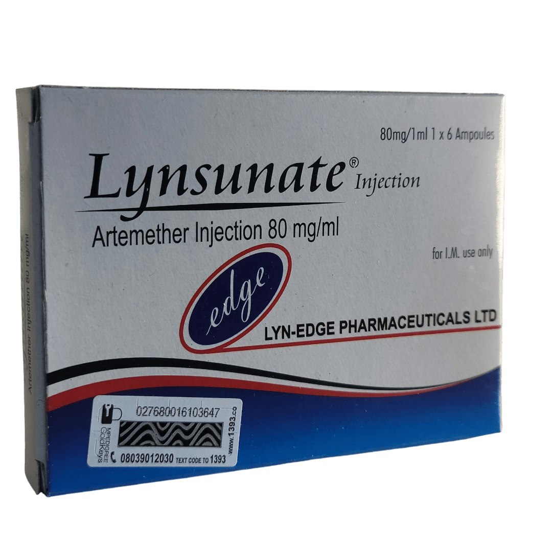 LYNSUNATE (Artemether 80mg/ml) IM INJECTION 1ml × 6 AMPOULES ...