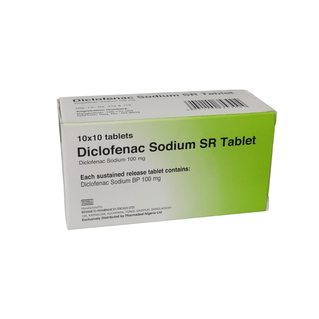 DICLOFENAC SODIUM 100mg 10x10 SUSTAINED RELEASE TABLETS