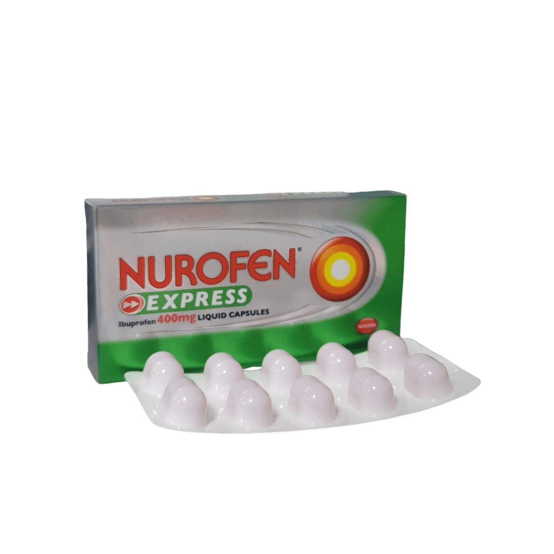 Nerophen NUROFEN EXPRESS (Ibuprofen 400mg) x 10 LIQUID CAPSULES. - Vastovers ...
