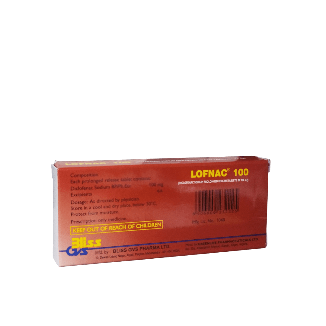 LOFNAC (Diclofenac Sodium 100mg) x 10 PROLONGED-RELEASE TABLETS