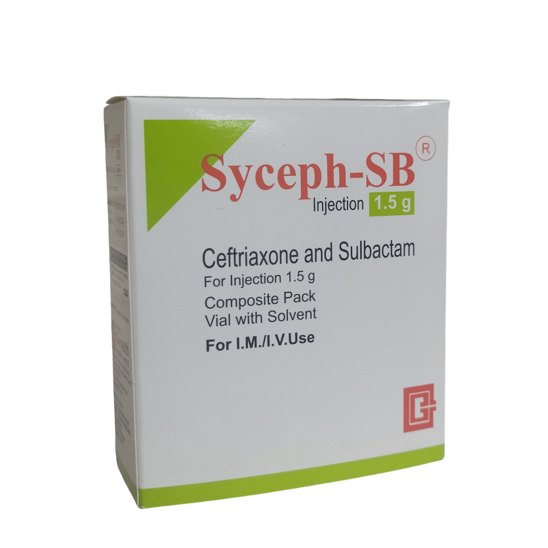 SYCEPH-SB (ceftriaxone 1g + sulbactam 0.5g) 1.5g STERILE INTRAVENOUS ...
