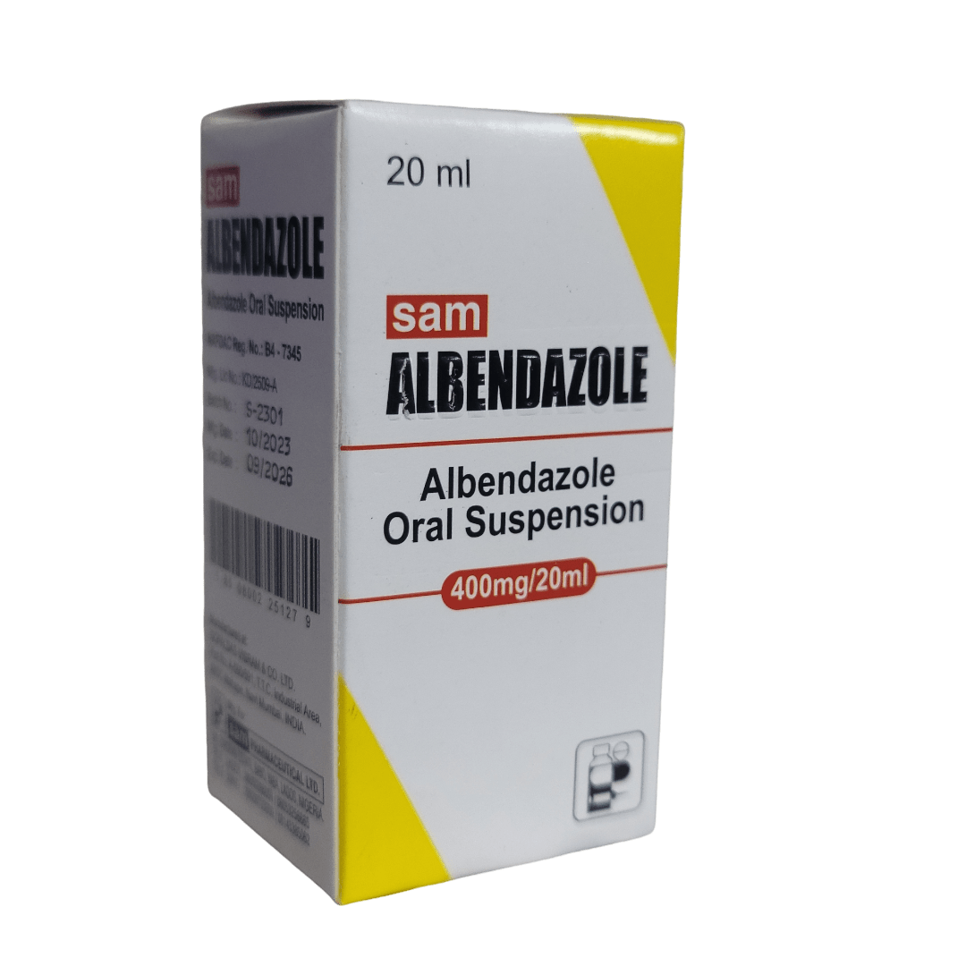 SAM ALBENDAZOLE (Albendazole 400mg/20mg) - 20ml ORAL SUSPENSION ...
